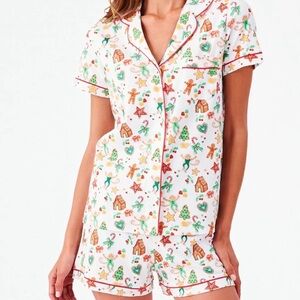Roller Rabbit Gingerbread Party Polo Pajamas
